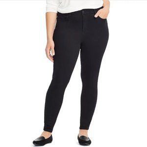 Plus Size East Adeline by Dia & Co Skinny Jeans, Black - Size: 32 (5X)